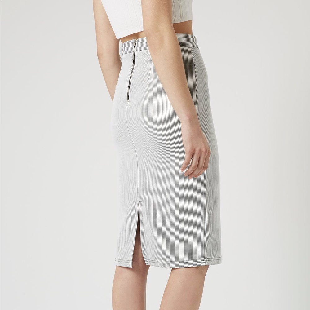 Topshop striped pencil skirt